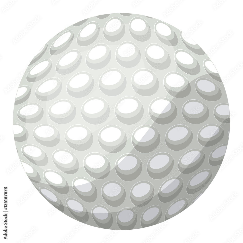 silhouette color with golf ball with middle shadow vector illustration silhouette color with golf ball with middle shadow vector illustration