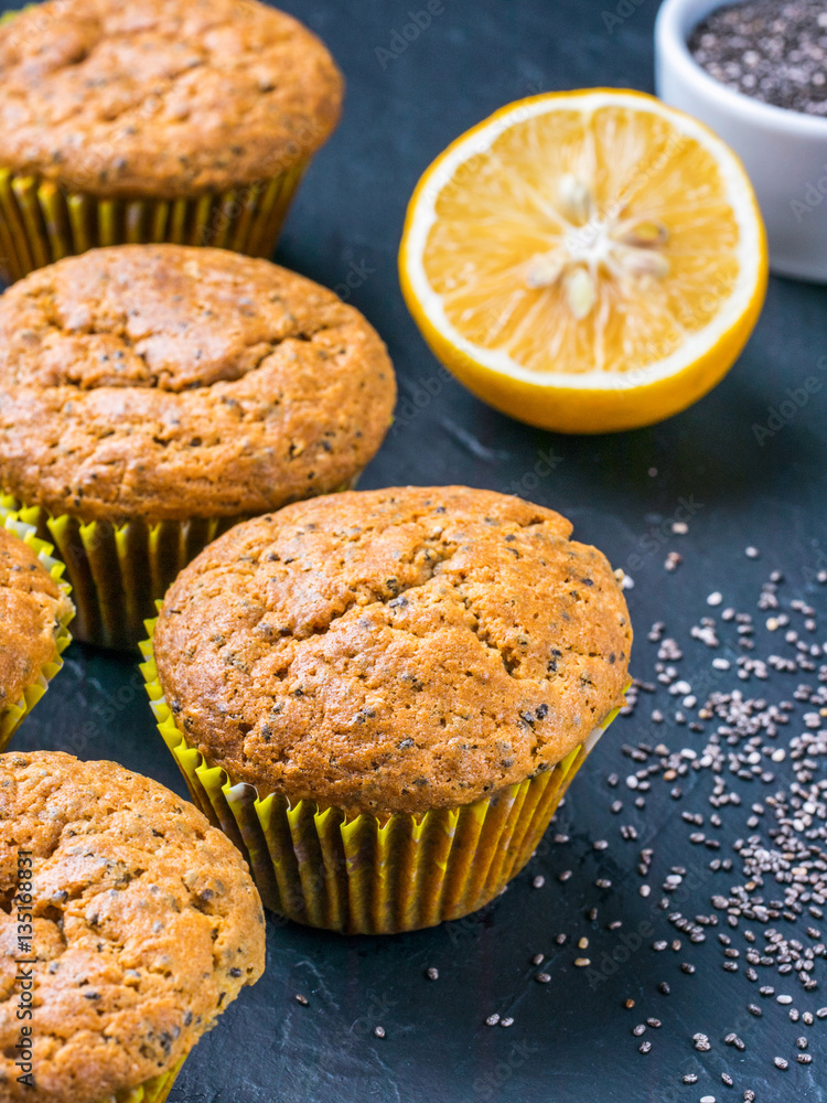 Muffins with chia seeds Muffins with chia seeds