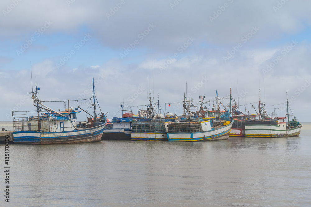 Fisherman boat in Sao Jose do Norte Fisherman boat in Sao Jose do Norte