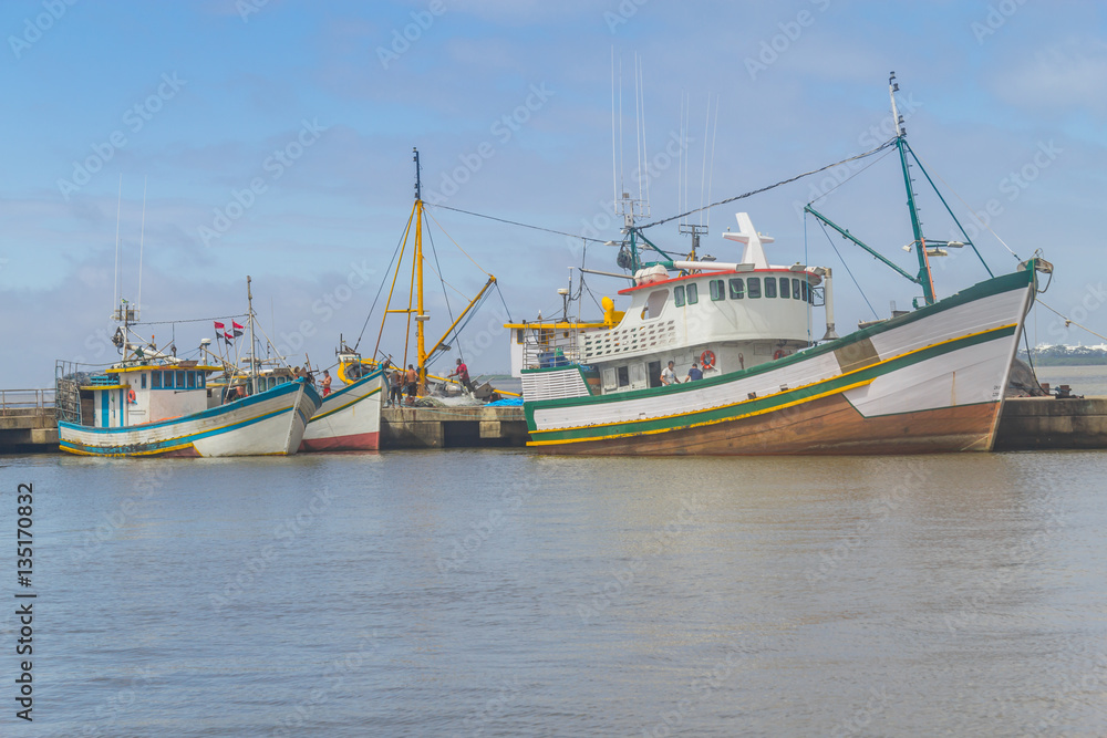 Fisherman boat in Sao Jose do Norte Fisherman boat in Sao Jose do Norte