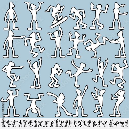 Cartoon Character. Set of Vector Male