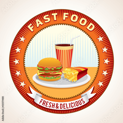 Abstract Fast Food Retro Icon