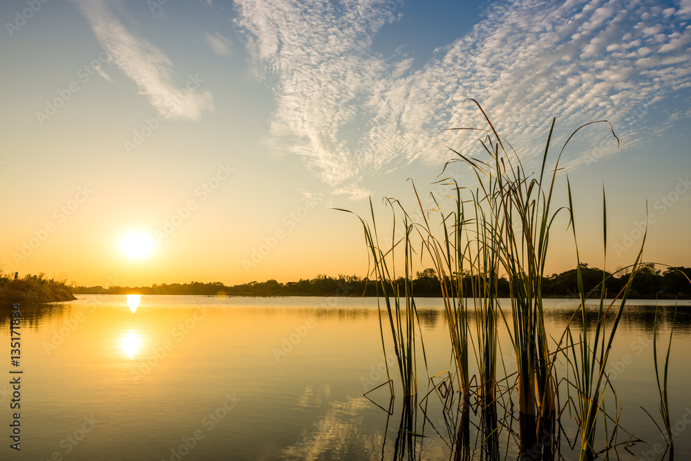 sunset on the lake landscape sunset on the lake landscape