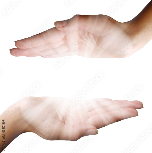Hands of Light - Religious Concept