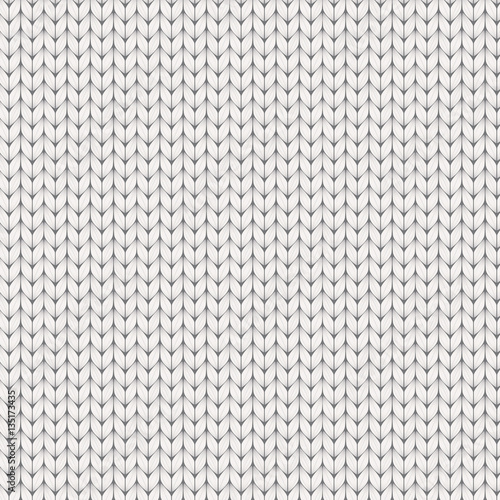 White knitted texture. Vector background.