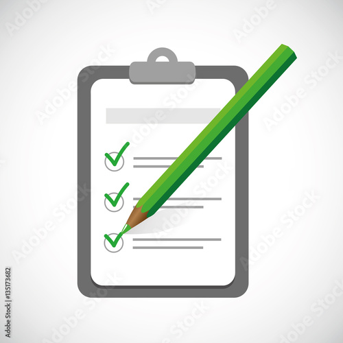 checkliste grüner stift