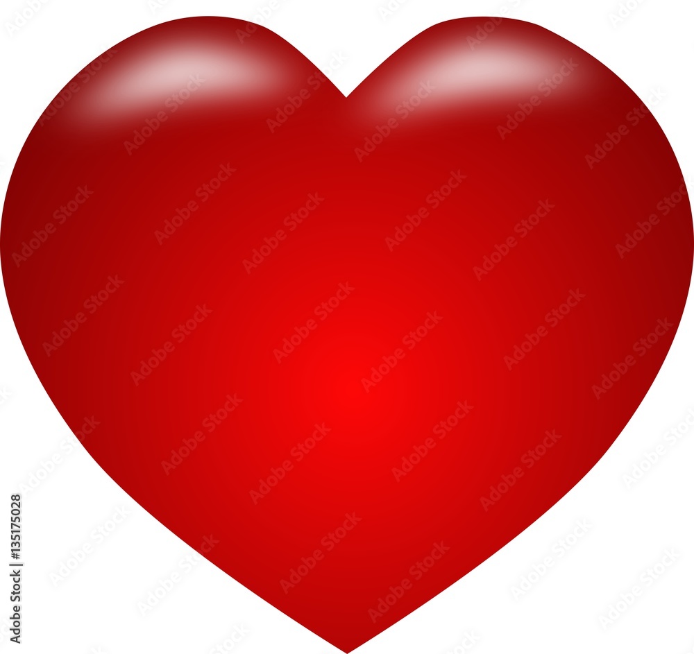red hart, red isolate icon  heart