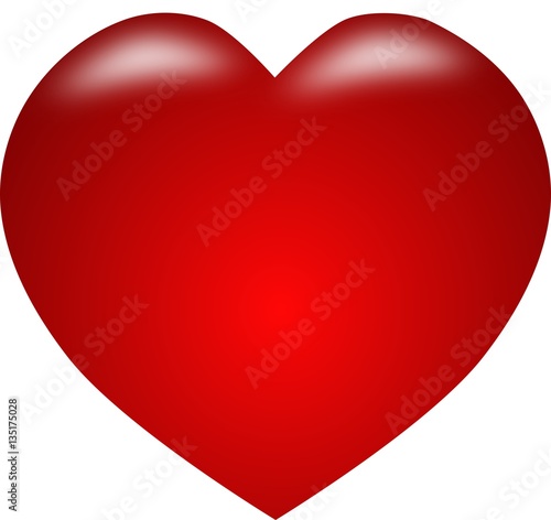 red hart, red isolate icon  heart photo