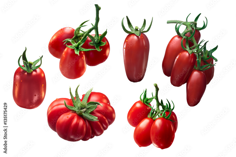 Italian tomatoes: Marzano, Roma, Costoluto, paths Italian tomatoes: Marzano, Roma, Costoluto, paths