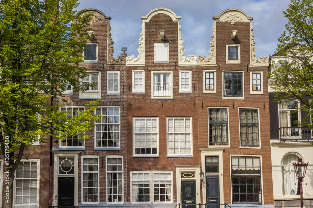Historical facades in the center of Amsterdam