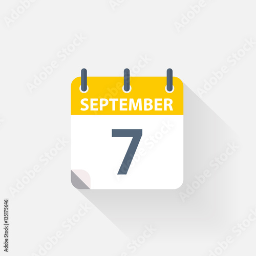 7 september calendar icon