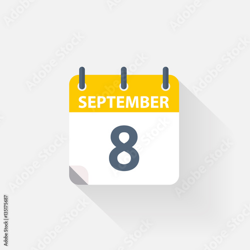 8 september calendar icon