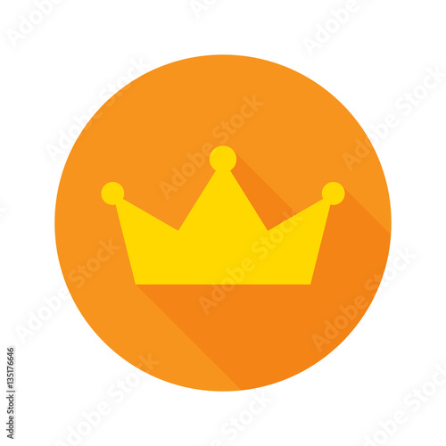 Crown flat icon vector