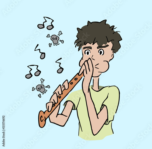 Muziek spelen op fluit