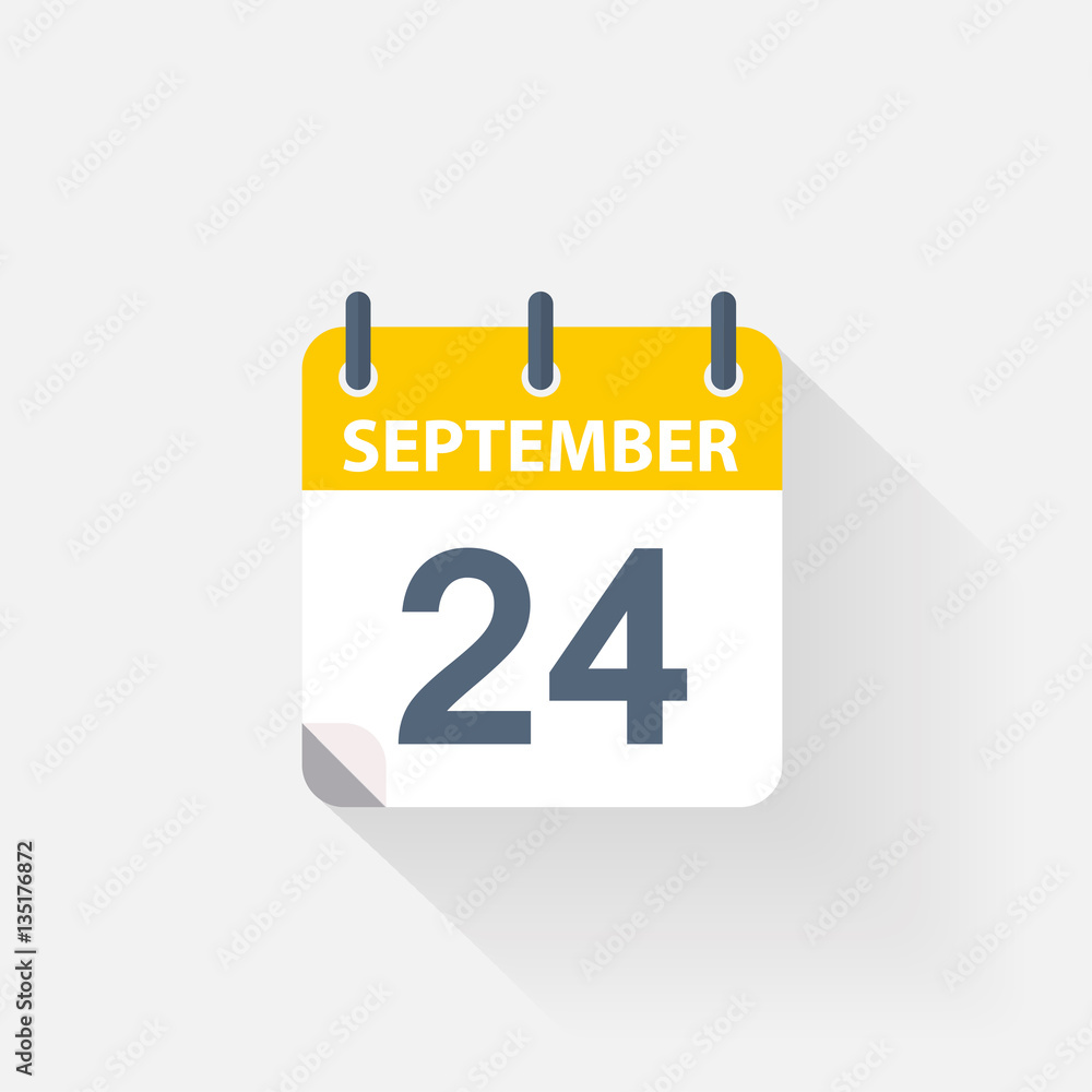 Fototapeta premium 24 september calendar icon