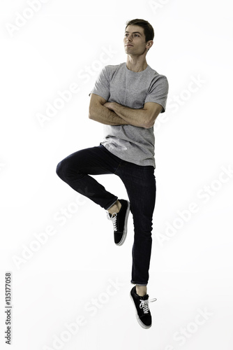 Man jumping relaxed © David