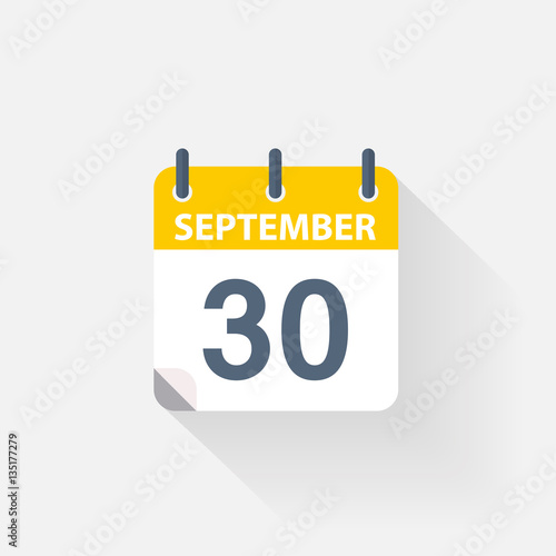 30 september calendar icon