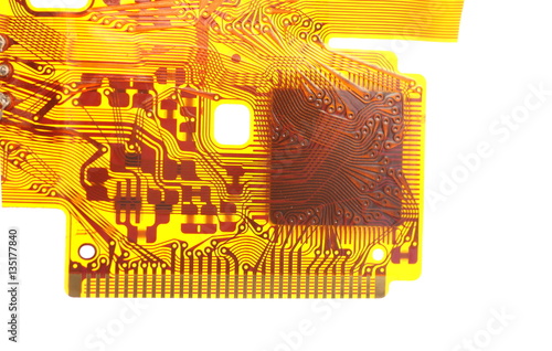 detail of flexed printed circuit photo