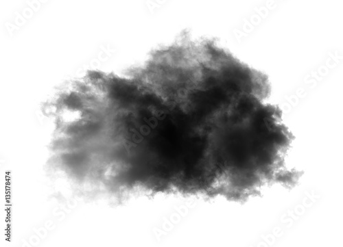 black clouds on white background © sommai