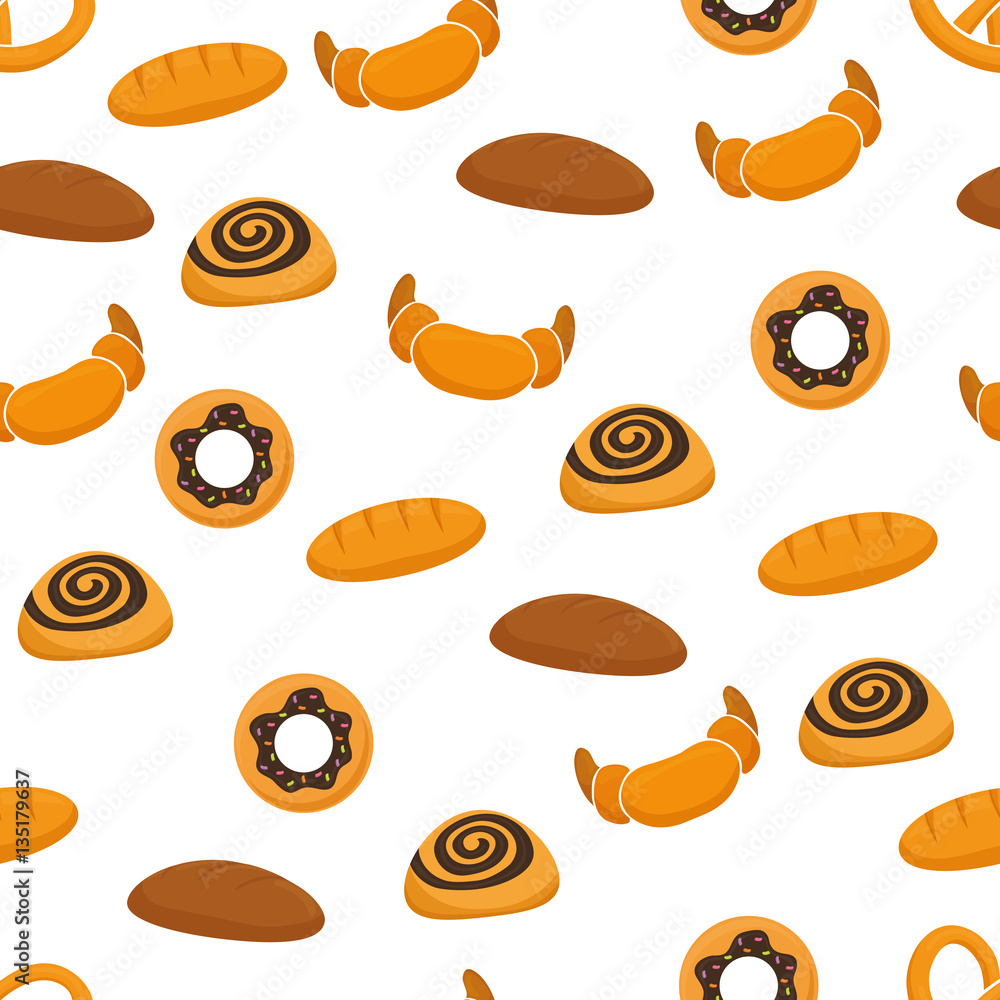 Donut, croissant, and bread icon vector illustration graphic design Donut, croissant, and bread icon vector illustration graphic design