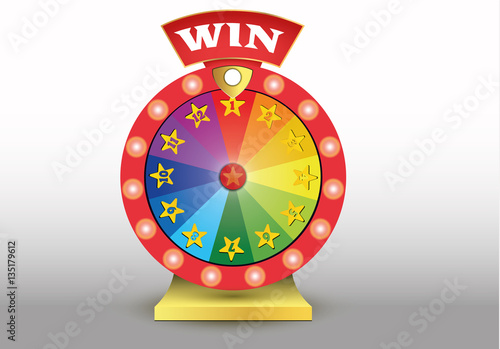 Colorful wheel of luck or fortune infographic. Vector illustration