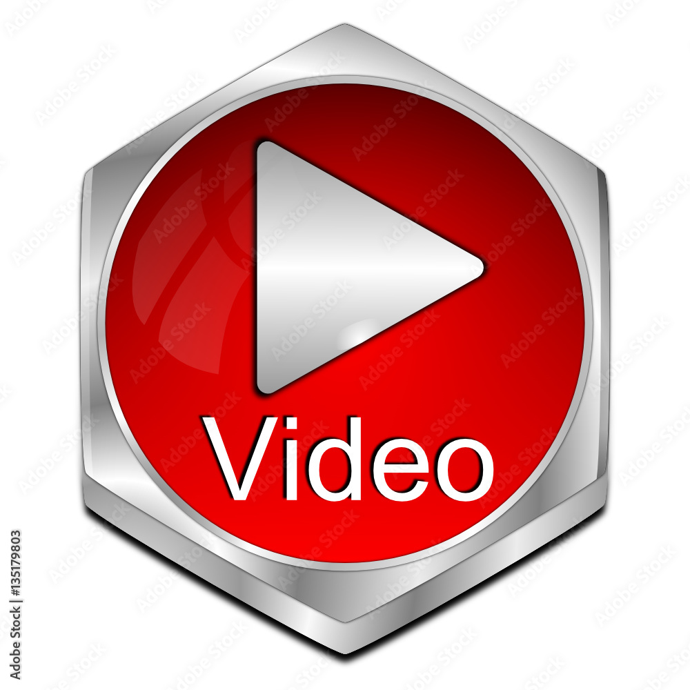 Play Video Button - 3D illustration Play Video Button - 3D illustration
