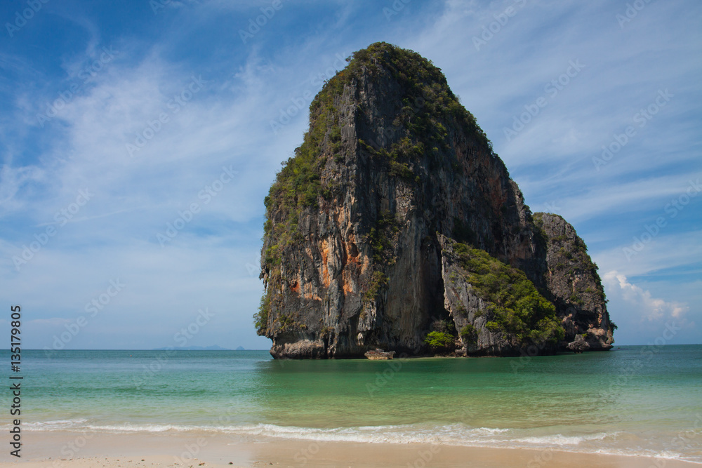 Rocks on the coast of Krabi in Thailand