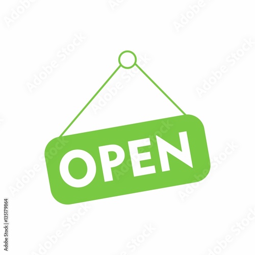 Open tag vector design isolated on white background 
