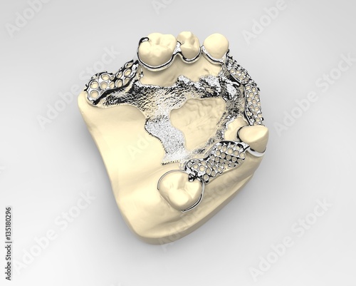 3D rendering dentures