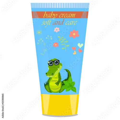 Baby cream tube with kids design