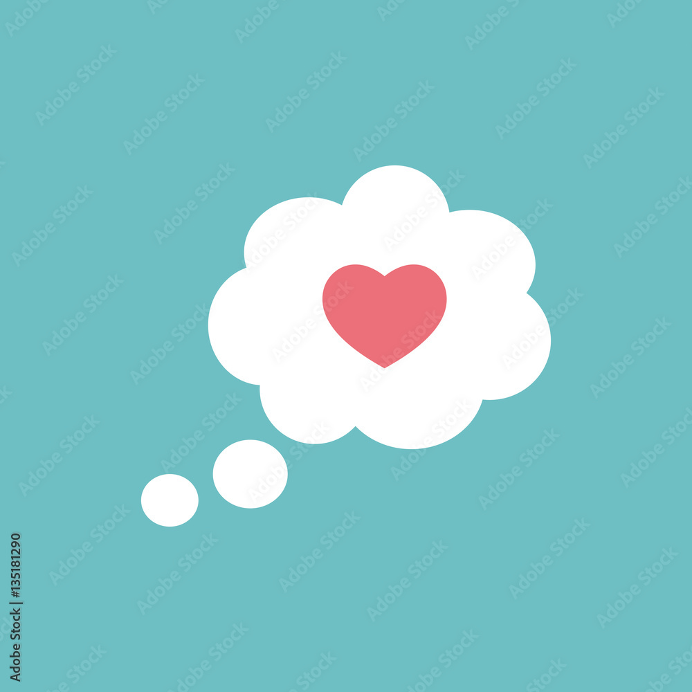 love heart, speech bubble, dialog box icon on blue background love heart, speech bubble, dialog box icon on blue background