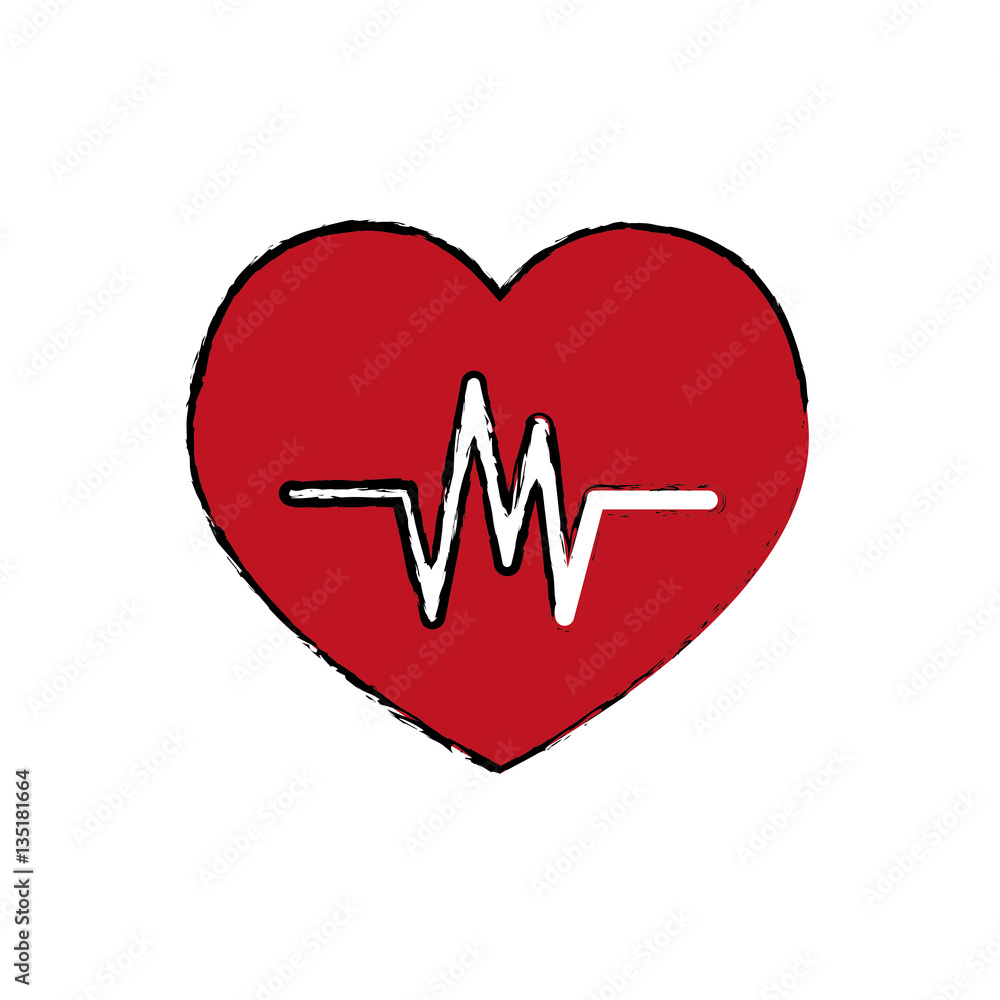 Heartbeat cardio symbol icon vector illustration graphic design Heartbeat cardio symbol icon vector illustration graphic design