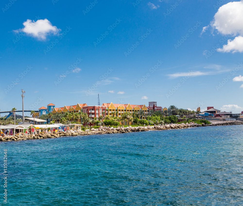 Colorful Waterfront of Curacao