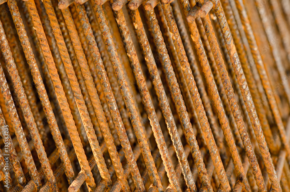Baustahlmatten rostig Stock-Foto | Adobe Stock