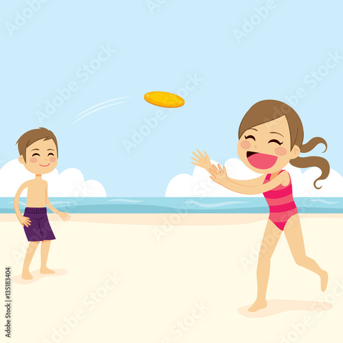 Two cute little kids playin...