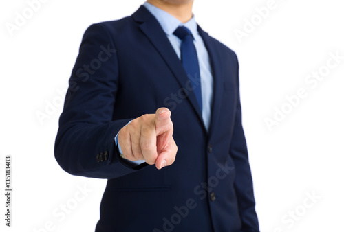Businessman finger pointing front