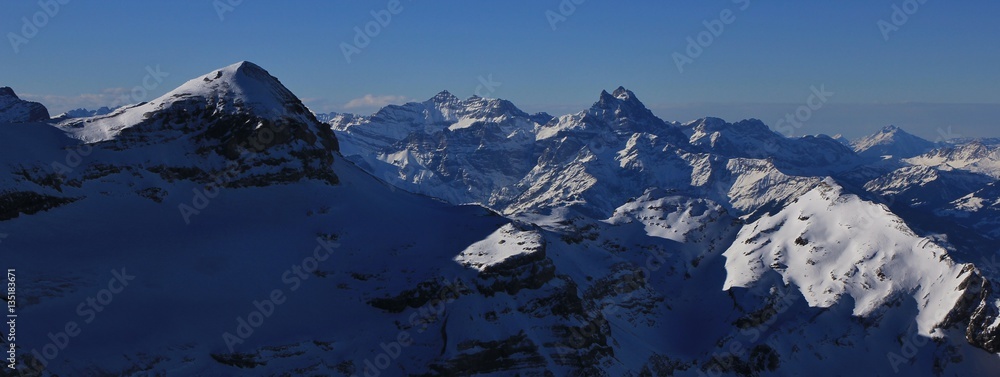Tete Ronde and Dents du Midi, Swiss Alps