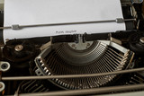 First chapter typed words on Vintage Typewriter