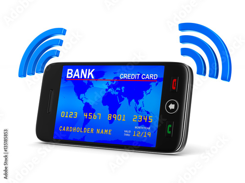 phone and credit card on wh...
