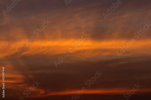 sky after the sunset. Evening sky background.