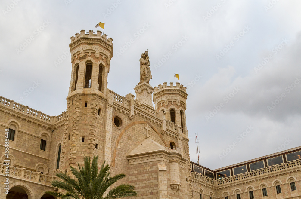 Facade of Notre Dame de Jerusalem