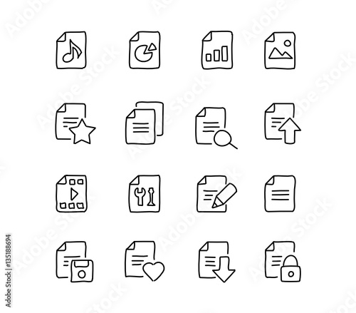 Hand Drawn File Icons