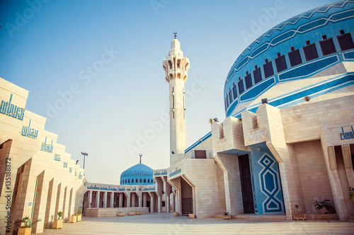 Obraz na płótnie King Abdullah I Mosque in Amman, Jordan w salonie