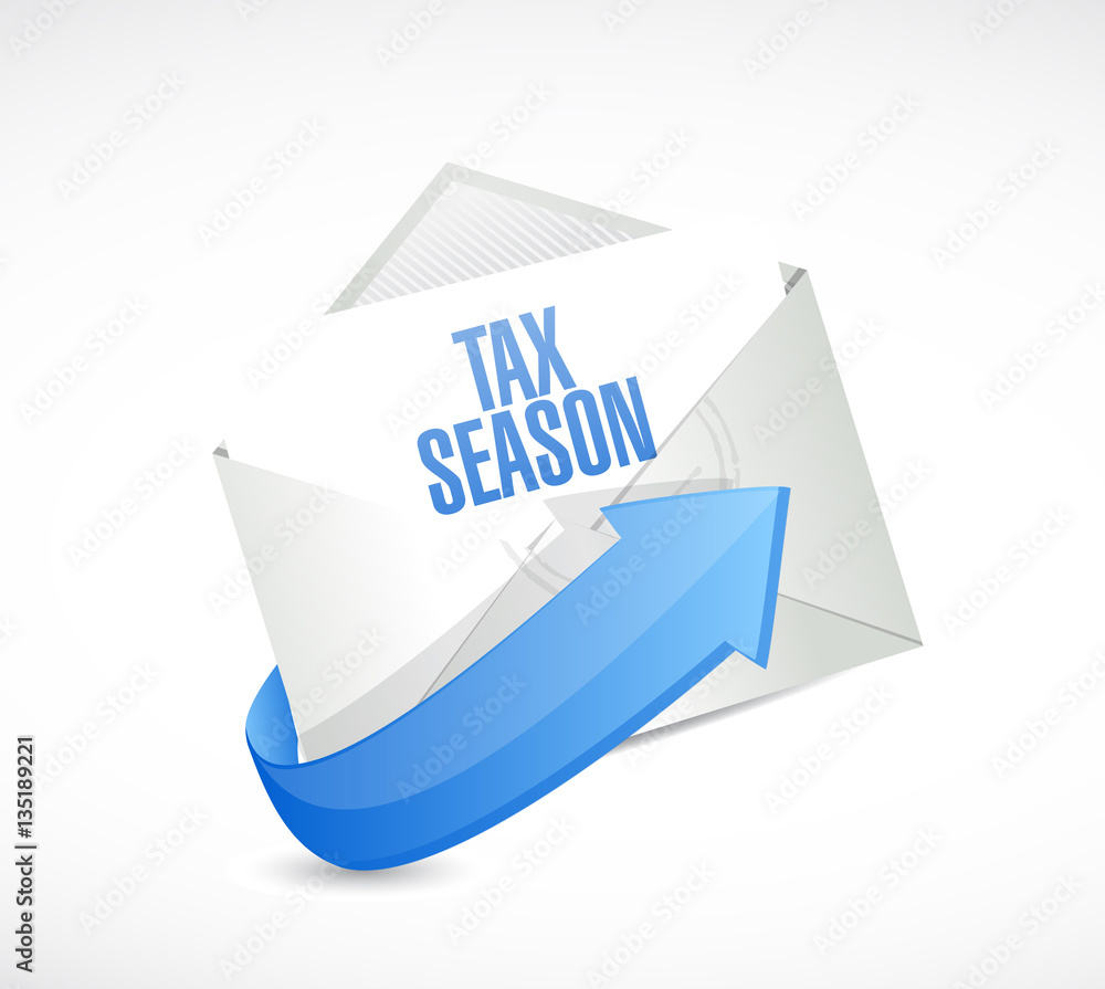 tax season mail sign concept. Illustration design tax season mail sign concept. Illustration design