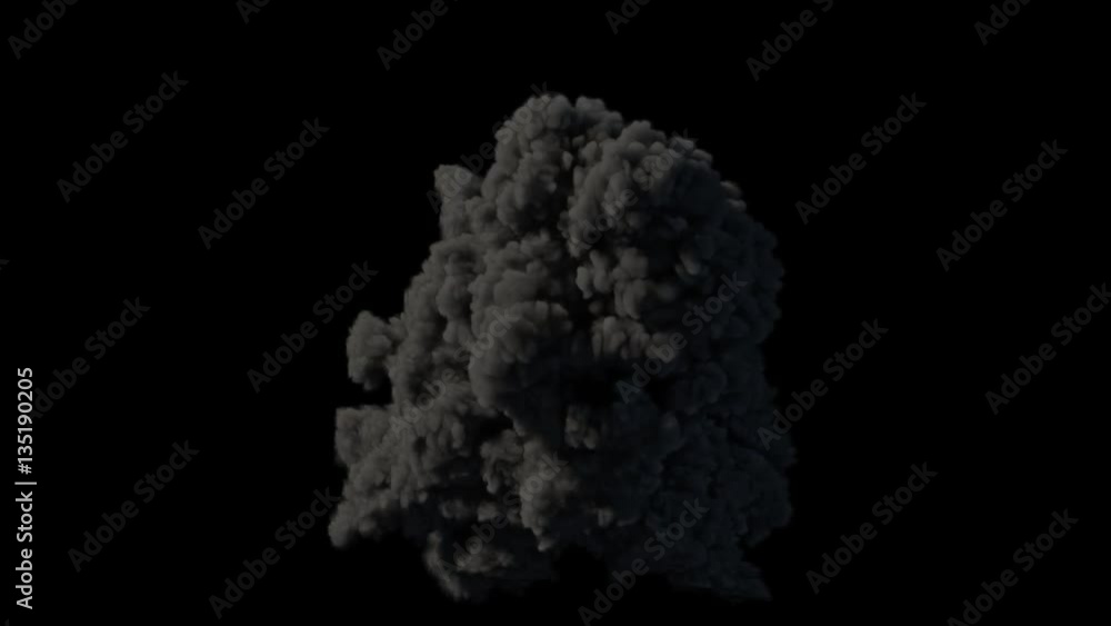 Realistic fire blast explosion with smoke in slow motion, view from above, impressive huge explosion, isolated on alpha channel with black/white matte, perfect for post-production, digital composition Realistic fire blast explosion with smoke in slow motion, view from above, impressive huge explosion, isolated on alpha channel with black/white matte, perfect for post-production, digital composition
