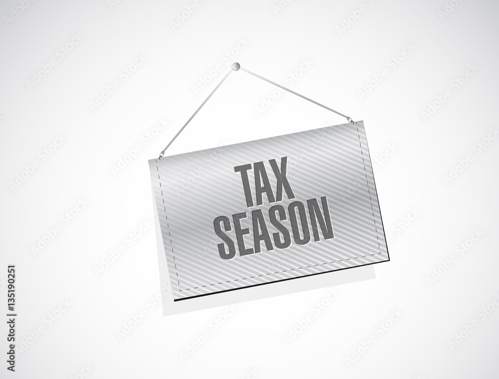 tax season hanging banner sign concept tax season hanging banner sign concept