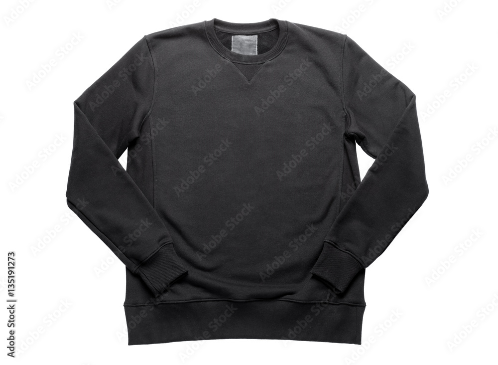 black sweatshirt isolated on white background black sweatshirt isolated on white background