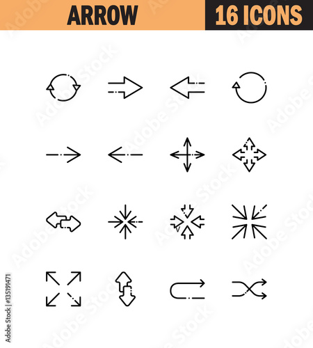 Arrow icon set.