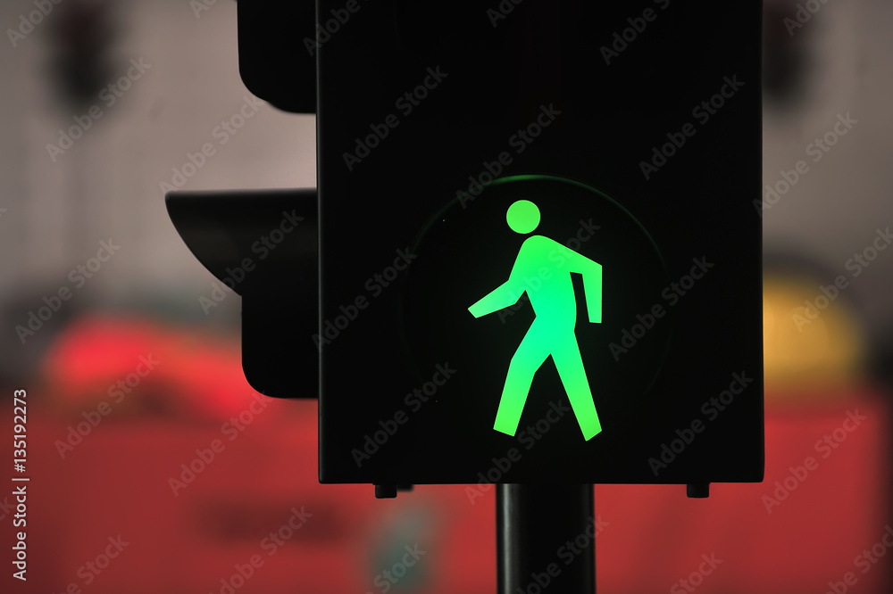traffic light with green light and safe to move ( Pedestrian Traffic