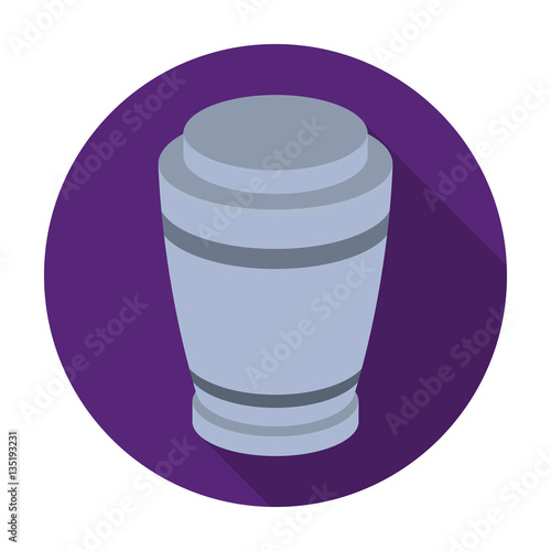 Funeral urns icon in flat style isolated on white background. Funeral ceremony symbol stock vector illustration.